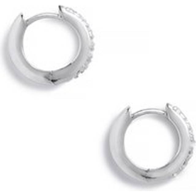 Olivia Burton Silver Crystal Huggie Hoop Earrings - Silver