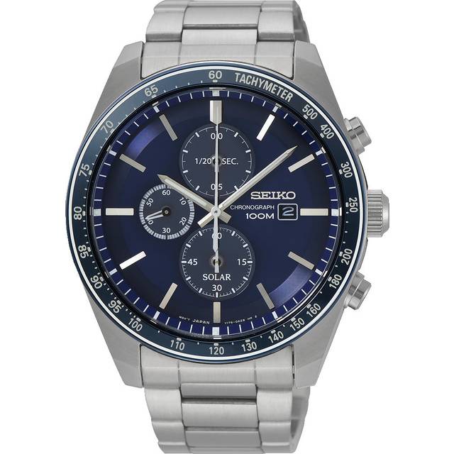 Seiko Watch Solar Chronographs - Blue