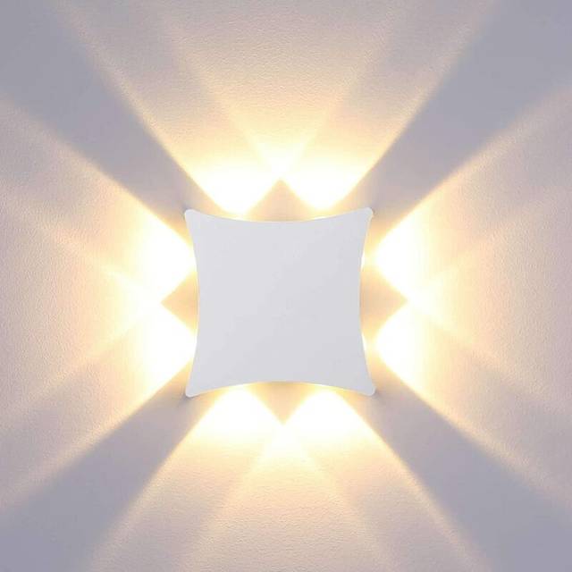 Led Wall Light Indoor Warm White Minimalist Wall Lamp White Modern Wall Sconce for Hallway Stairs Living Room Bedroom