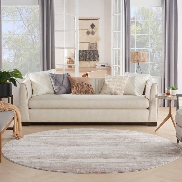 RUSTIC TEXTURES - Area Rug - Beige (Round 5&#39;3&#34;)