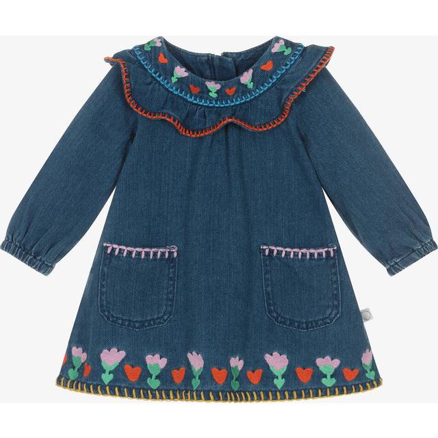 Stella McCartney Kids Baby embroidered denim dress - blue (M 3)