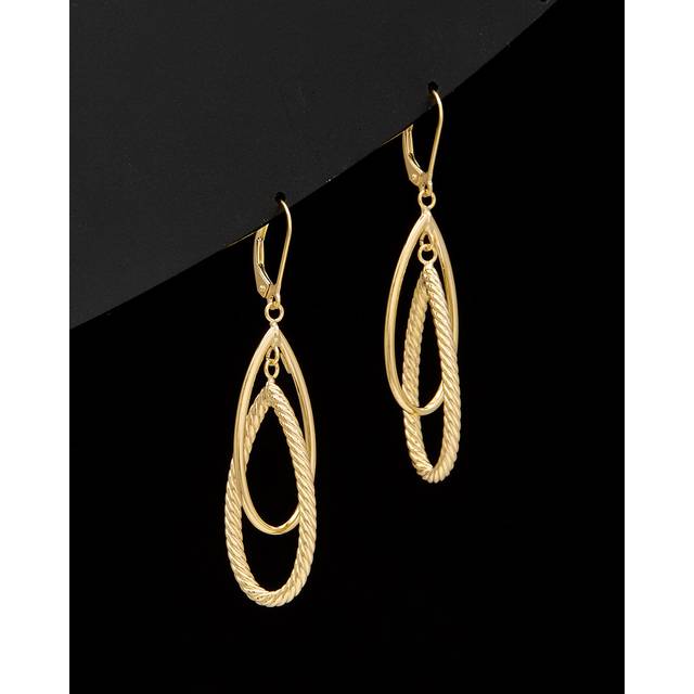 14K Italian Gold Fancy Drop Earrings