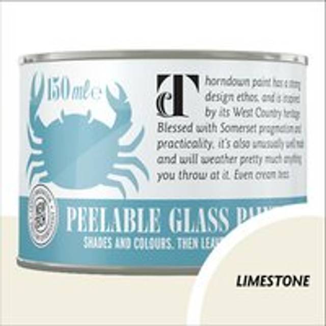 Thorndown Limestone Peelable Glass Paint 150 ml, Grey