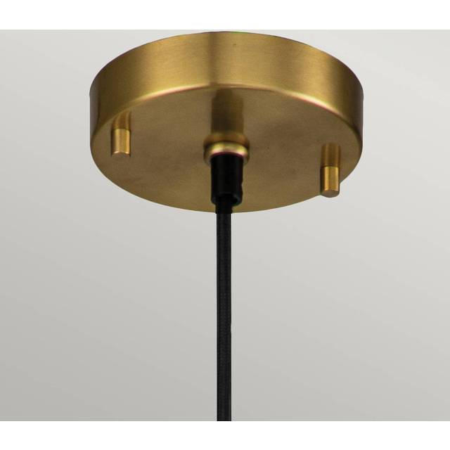 Etoile Dome Pendant Ceiling Light, Aged Brass and Gold Leaf - Elstead