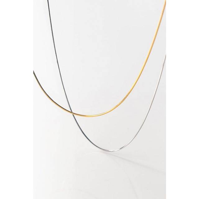 Sterling Silver Herringbone Necklace - One Size