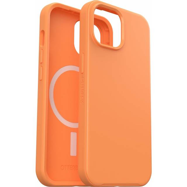 OtterBox Symmetry Magsafe skal för iPhone 16e, 15, 14, 13, stöttåligt, fallsäkert, skyddande tunt skal, testad till militärstandard x3, Orange