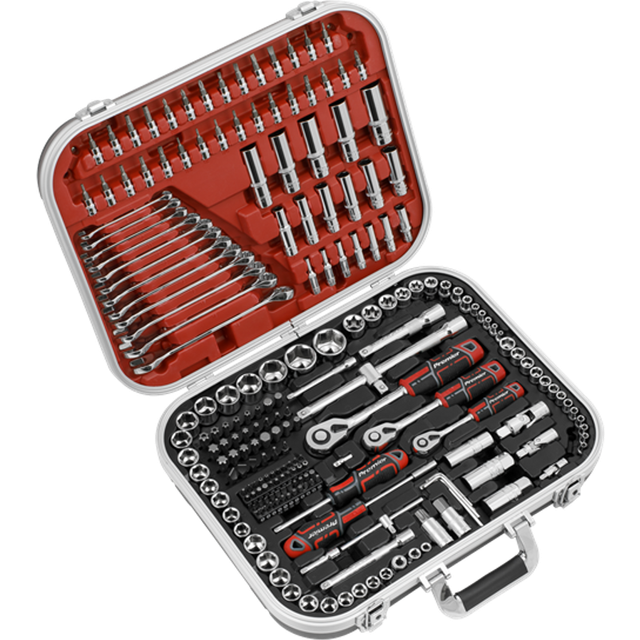 Premier Socket Set 216pc 1/4", 3/8" & 1/2"Sq Drive WallDrive - AK7982