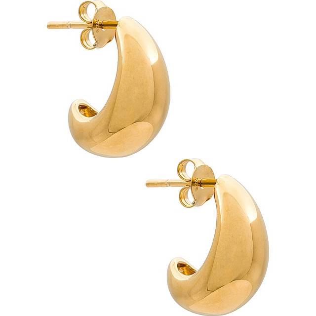 Missoma Womens Gold Savi X Dome Small 18ct Recycled Yellow Gold-plated Vermeil Sterling-silver Huggie Earrings - GOLD