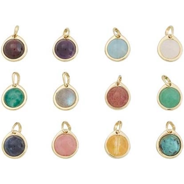 Hänge charmentity birthstone förgyllt stål