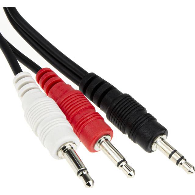 kenable Stereo Jack Plug to Twin Mono Red & White 3.5mm Plugs Audio Splitter Cable 3m