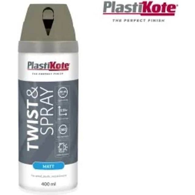 Plastikote Premium Matt Aerosol Spray Paint Quartz Grey 400ml