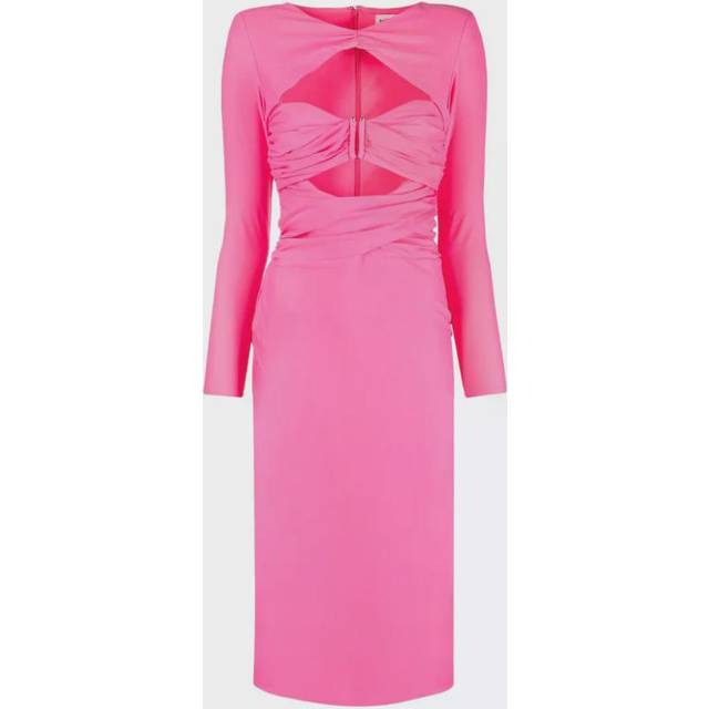 Self-Portrait Cutout jersey midi dress - pink (UK 8)