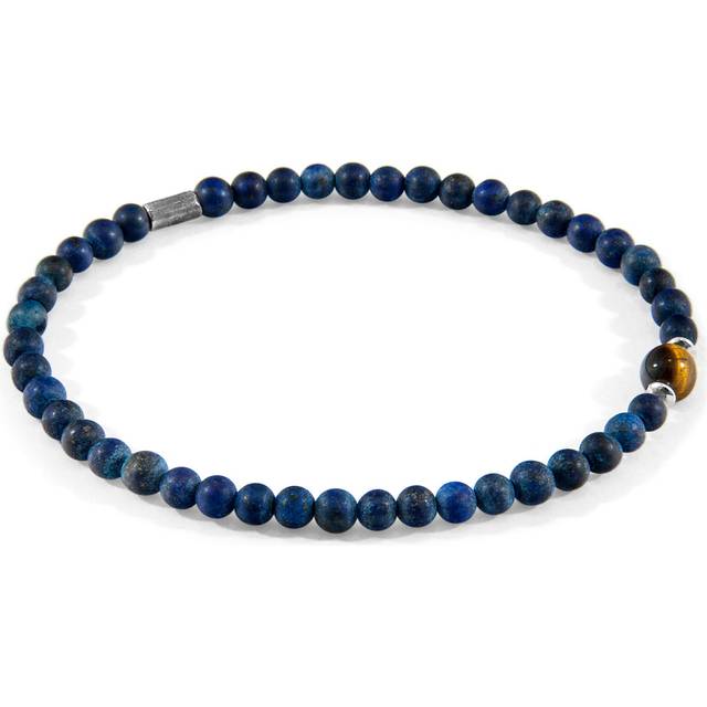 Walter Silver and Stone SKINNY Bracelet - Blue - 21cm