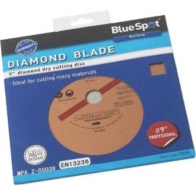 Blue Spot Tools 230MM (9") Segmented Gold Diamond Dry Cutting Disc