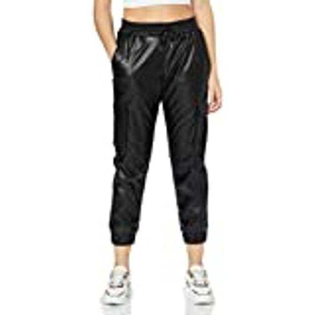 UC Ladies UC Faux Leather Cargo Pants Black / XS Byxor