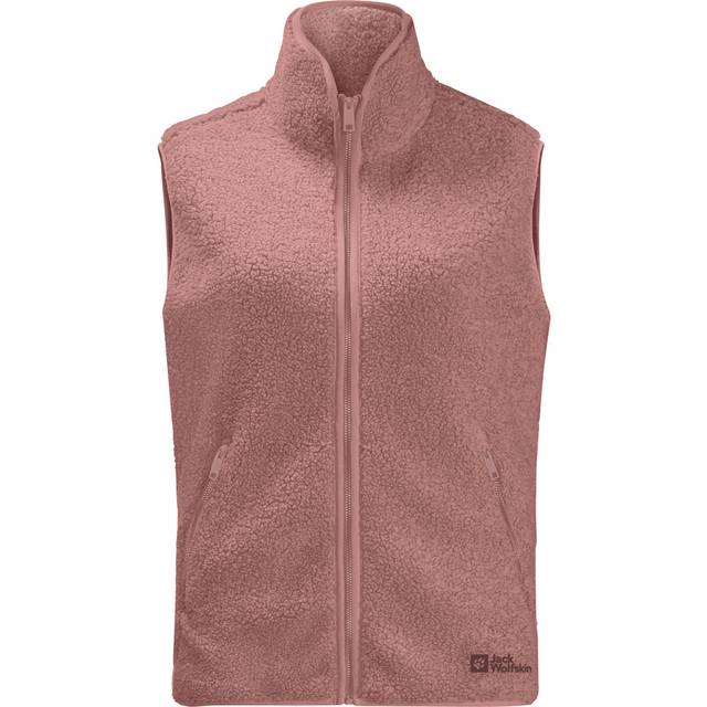 Jack Wolfskin Women's High Curl Vest Fleeceväst Dam Storlek XXL Färg brun