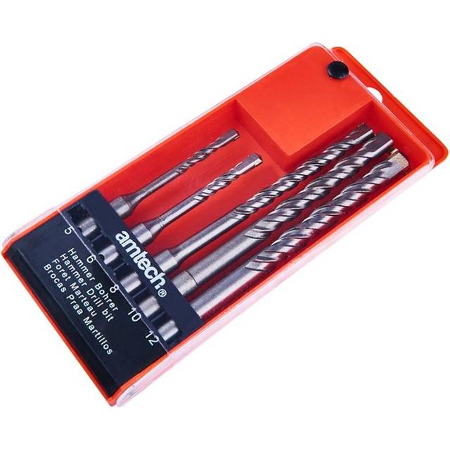 5pc SDS Drill Bit Set 5-6 x 110mm 8-10-12 x 160mm Drop Forged Hardened Bits