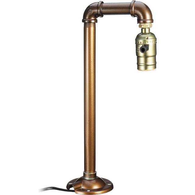 Industrial Water Pipe E27 Bulb Lamp Light Desk Table Lamp Home Bedroom Fixture Decor