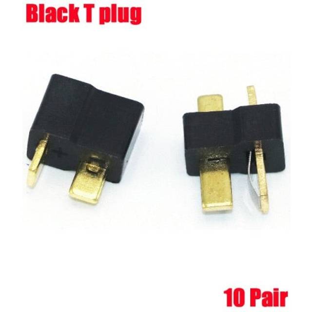 (10 pair Black T) 10 / 20pcs  XT60 XT30 XT90 T Plug Male Female Bullet Connectors Plug (5/10 pair) For RC Quadcopter FPV Racing Drone Lipo Battery