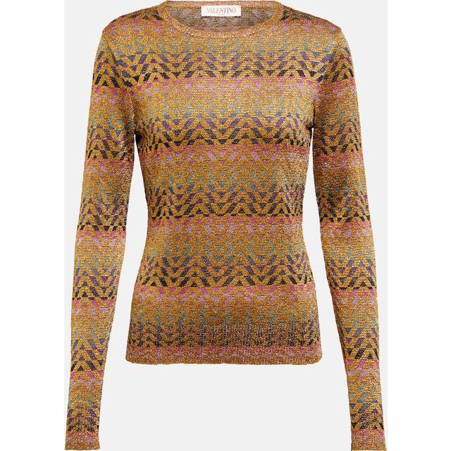 Valentino Metallic jacquard-knit sweater - multicoloured (UK 8)