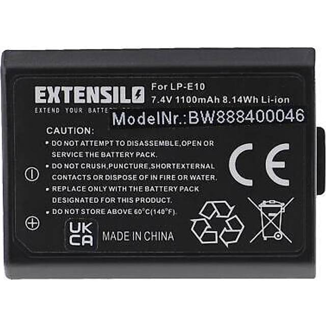 Battery for canon eos 1100d 2000d 1200d 4000d 1300d kiss x70 kiss x50 1100mah