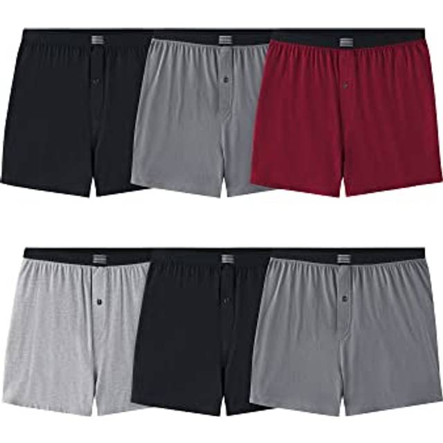 Fruit of the Loom Men's Knit Boxers Assorted (6 Pack) - Assorted Small (Small)