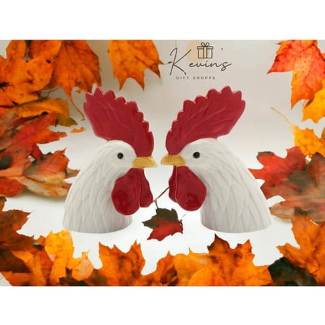 Cosmos Gifts 20765 Rooster Salt and Pepper Shakers