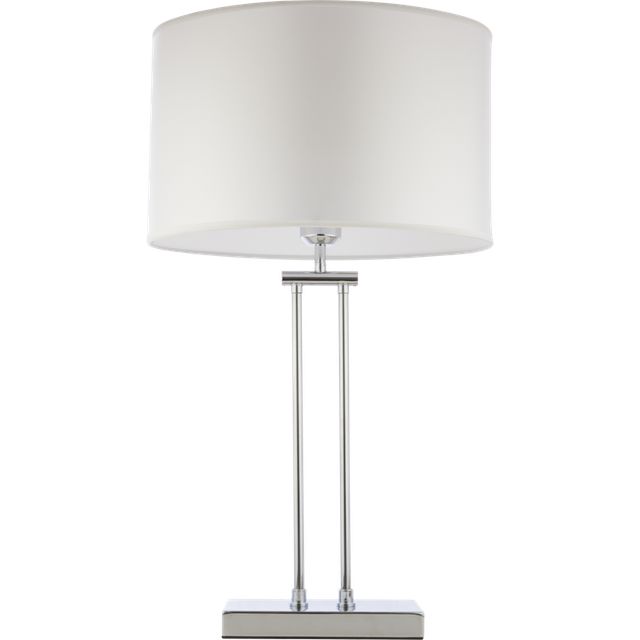 Cosmo - Athens Table Lamp With Round Shade Silver, E27