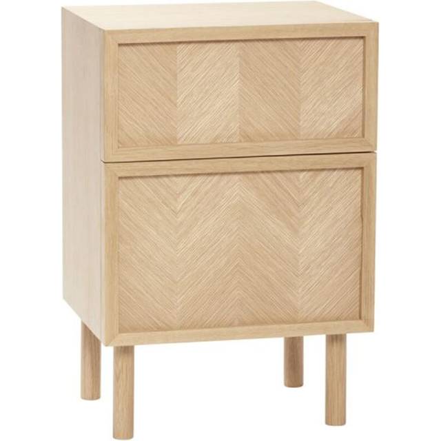 Hübsch Herringbone bedside table Oak
