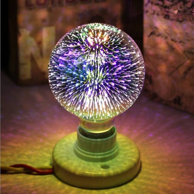 1pc 5 W LED Globe Bulbs LED Filament Bulbs 450 lm E26 / E27 G95 28 LED Beads Integrate LED Decorative Starry 3D Starburst Multi-colors 85-265 V