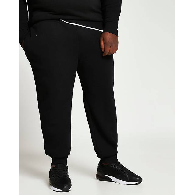 Mens River Island Big & Tall Black Ri Slim Fit Joggers - XXXXXL