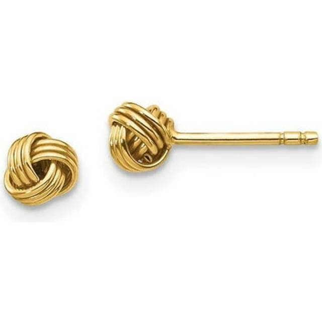 14K Yellow Gold Madi K Polished Love Knot Post Earrings