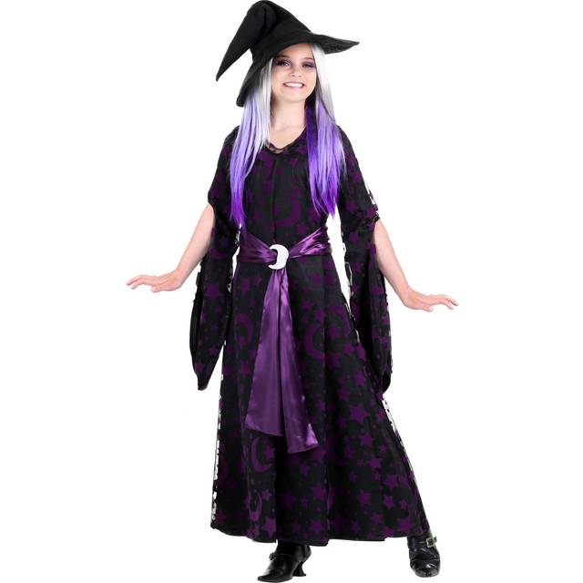 Purple Moon Witch Girl&#39;s Costume - Black&#47;Purple (XS)