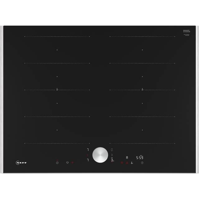 NEFF T67TTX4L0 induktionshäll N90, bilkeramisk spishäll 70 cm bred, Twist Pad, Flex Induction, Home Connect, Smart Hood Automatic, liggande, svart