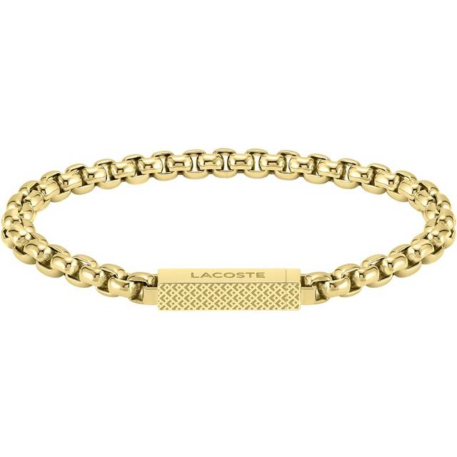 Lacoste L'Essentiel Men's Ionic Plated Gold Steel Chain Bracelets (Mod