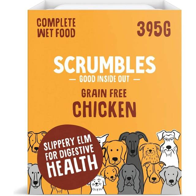 Scrumbles Complete Grain Free Wet Dog Food Chicken 7X395G Trays