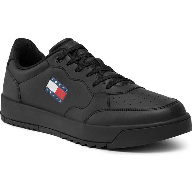 Tommy Jeans Herr TJM Retro ESS sneakers, Svart, 6,5 UK, Svart, 40 EU