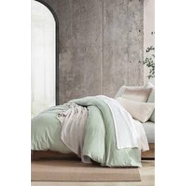 DKNY Pure Washed Linen Super Kingsize Duvet Cover Set, Sage
