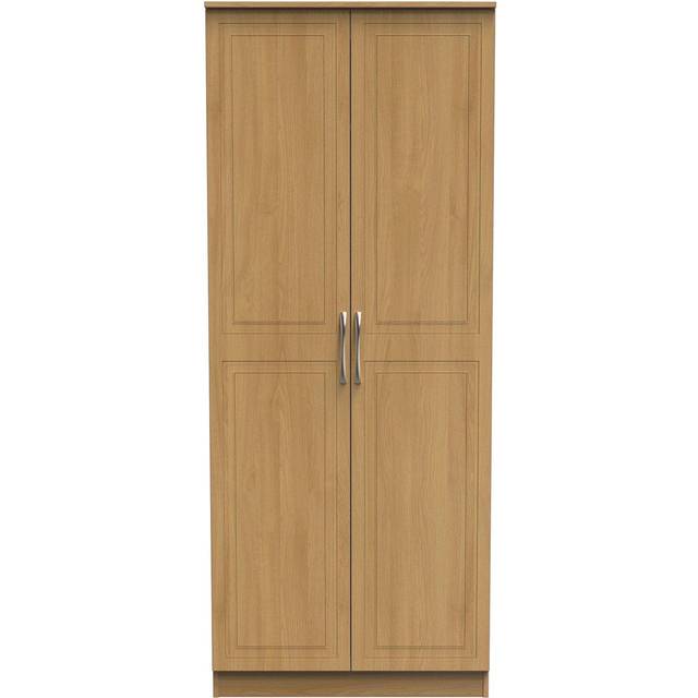 Crowndale Dorset 2 Door Modern Oak Wardrobe Ready Assembled - Wood
