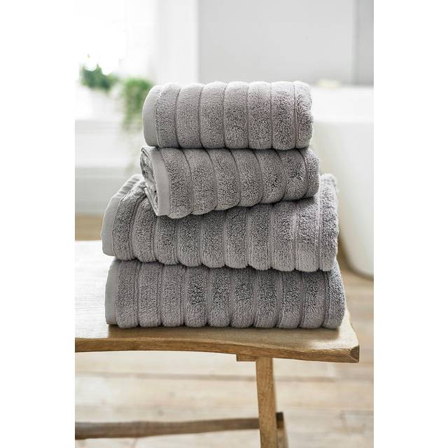 The Lyndon Company Ribbleton Zerotwist Cotton Towels In Light Grey - Bath Towel