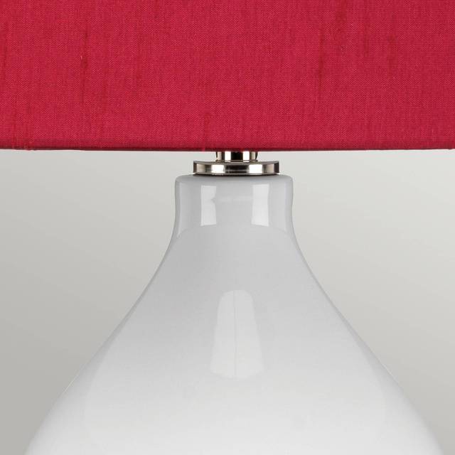Isla Batten, Polished Nickel, White, Red - Elstead