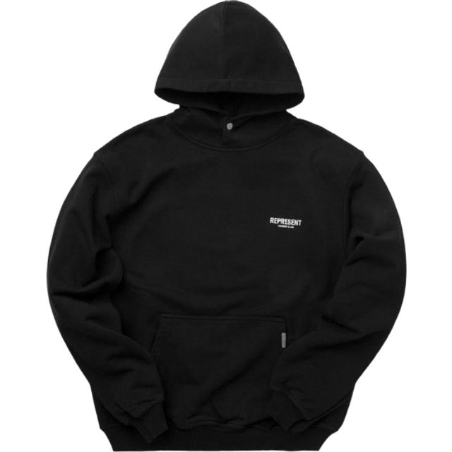 REPRESENT Men'S Logo Cotton Owners Club Hoodie - Black