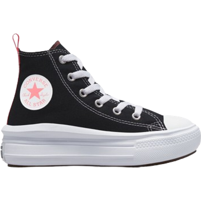 Converse Chuck Taylor all Star Move Color Pop Platform, Sneaker Barn och ungdomar, Svart rosa salt vit, 28.5 EU