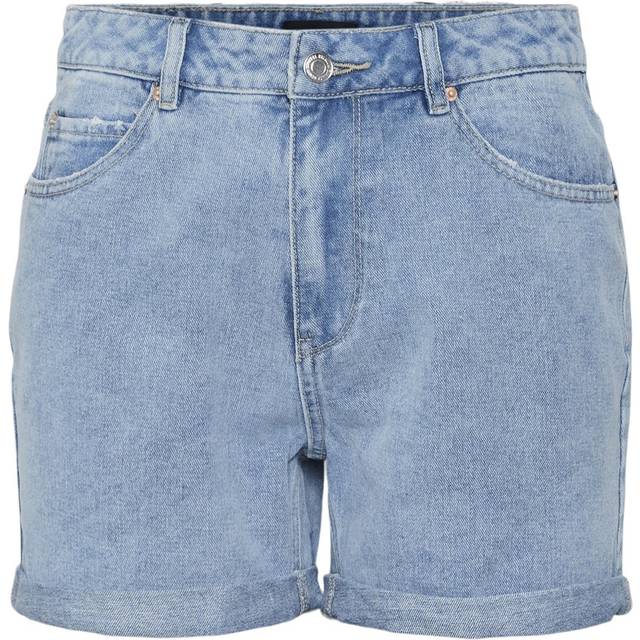 Vero Moda Zuri Denim Loose Shorts - S, MEDBLUDE