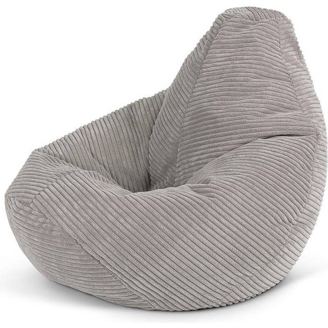 Children's Bean Bag Dalton Chair in Cord - Grey