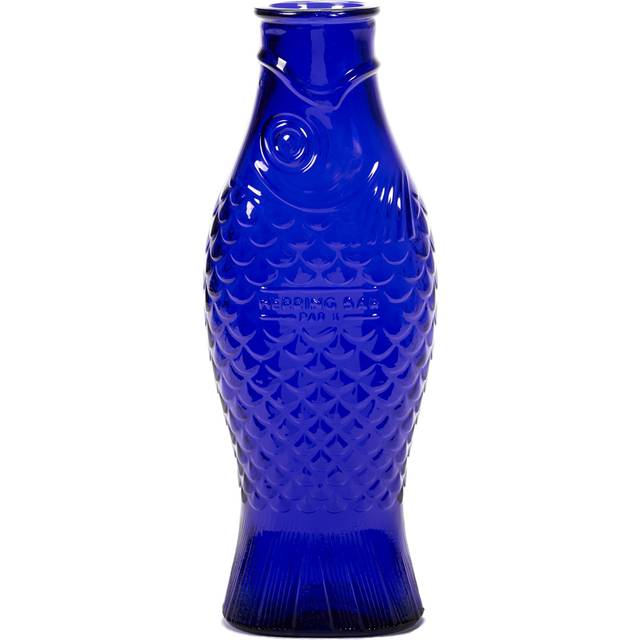 Serax Fish & Fish glass bottle 85 cl Cobalt blue