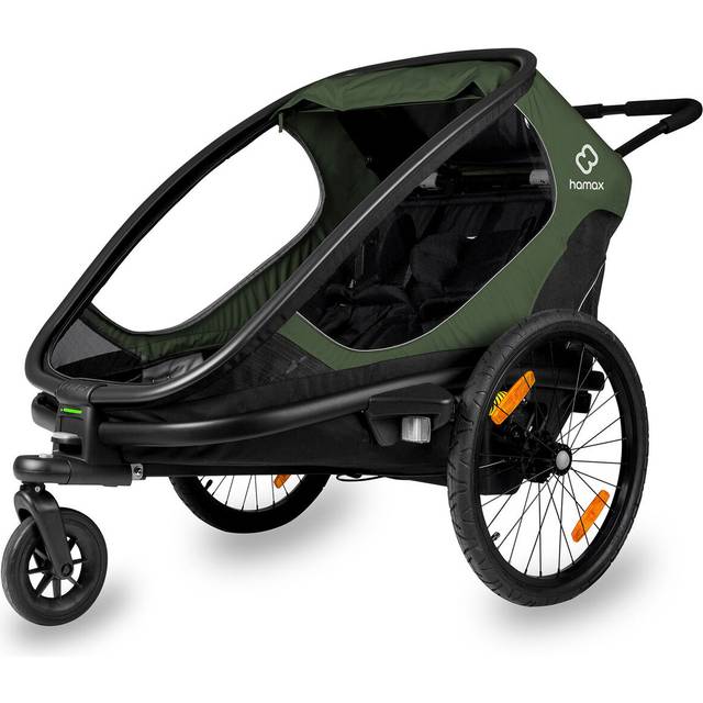 Hamax Cykelvagn Hamax Outback Twin Grön/Svart