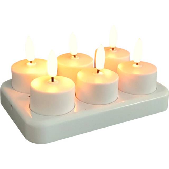 Veli Line Rechargeable White LED-lys 6stk