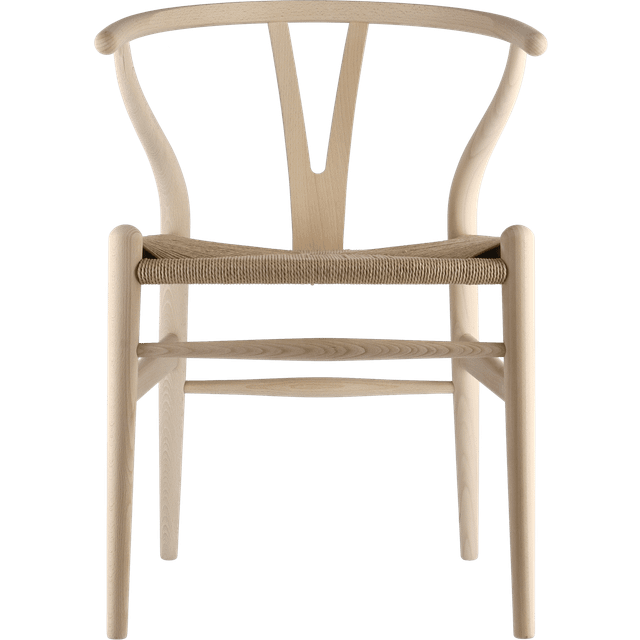 Carl Hansen - CH24 Wishbone Chair Frame Beech - natur/Buche geseift/BxTxH 55x51x76cm/Geflecht Papiergarn natur - natural (76.0 x 55.0 x 51.0cm)