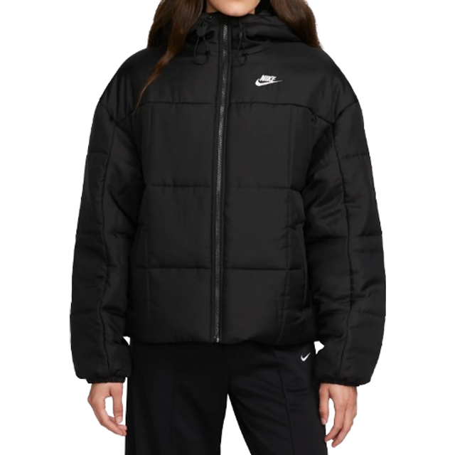 Nike Sportswear Classic Puffer Therma FIT Loose Hooded Jacket Women s Black White Preis